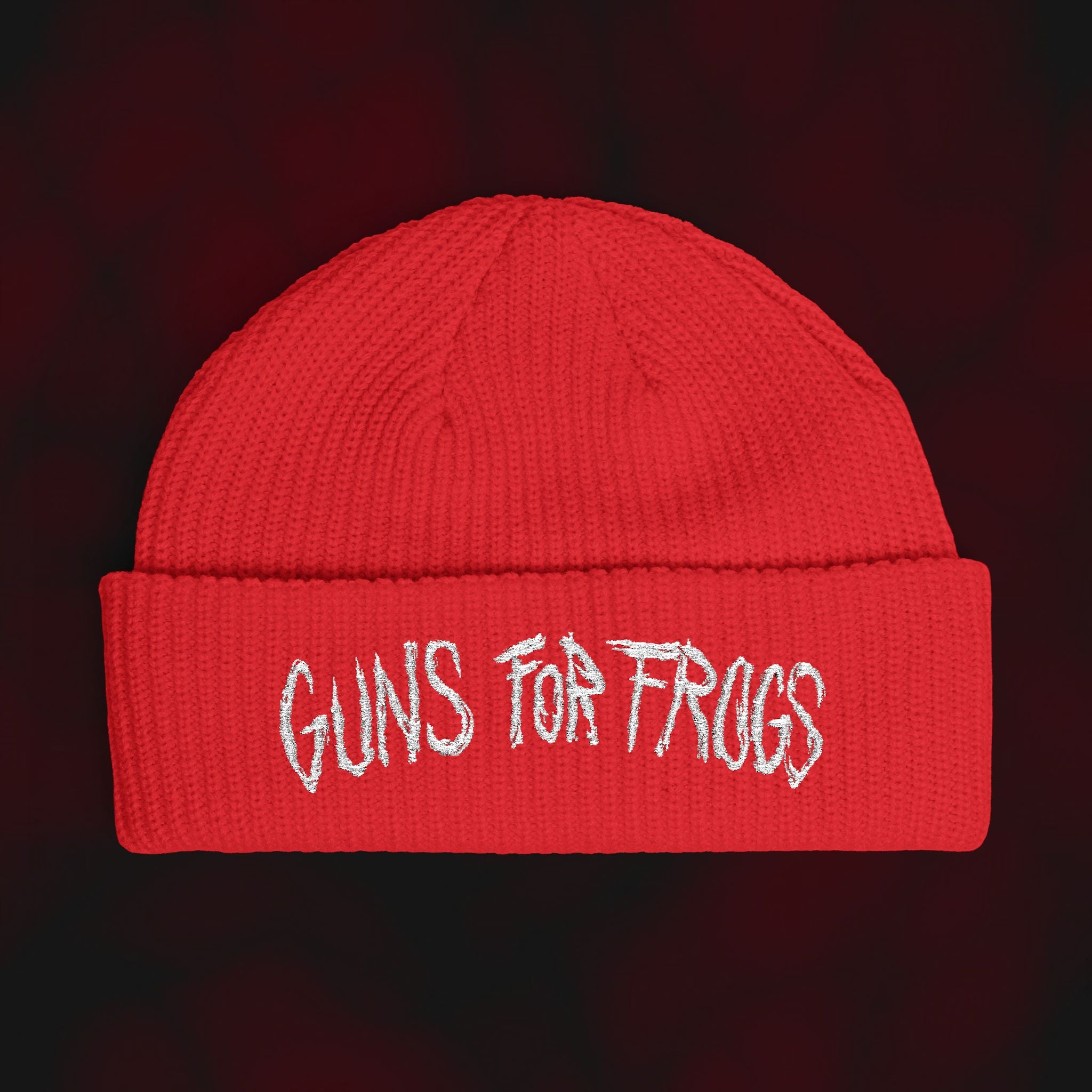 "GUNS FOR FROGS" Cuff Beanie