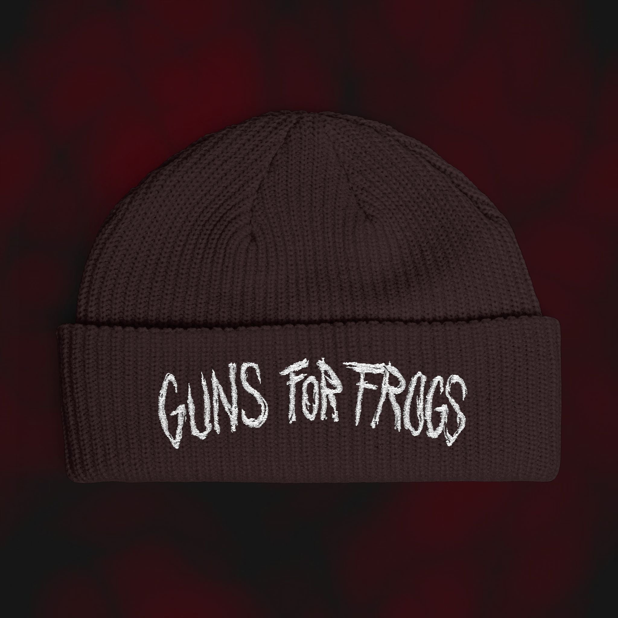 "GUNS FOR FROGS" Cuff Beanie