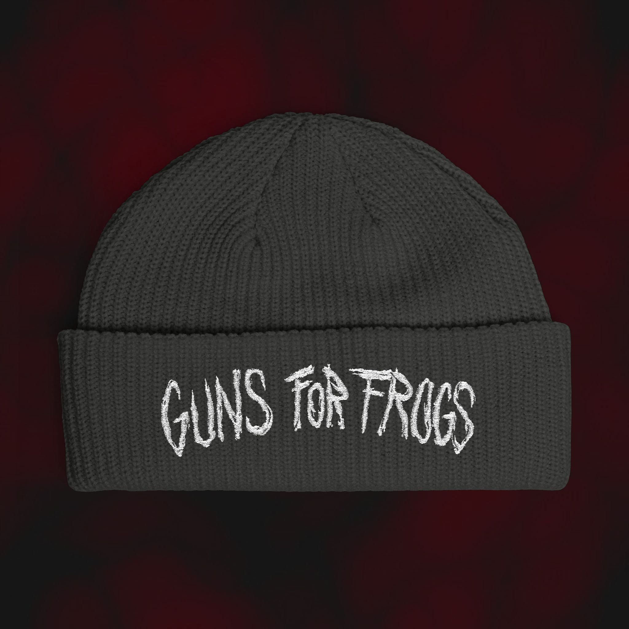 "GUNS FOR FROGS" Cuff Beanie
